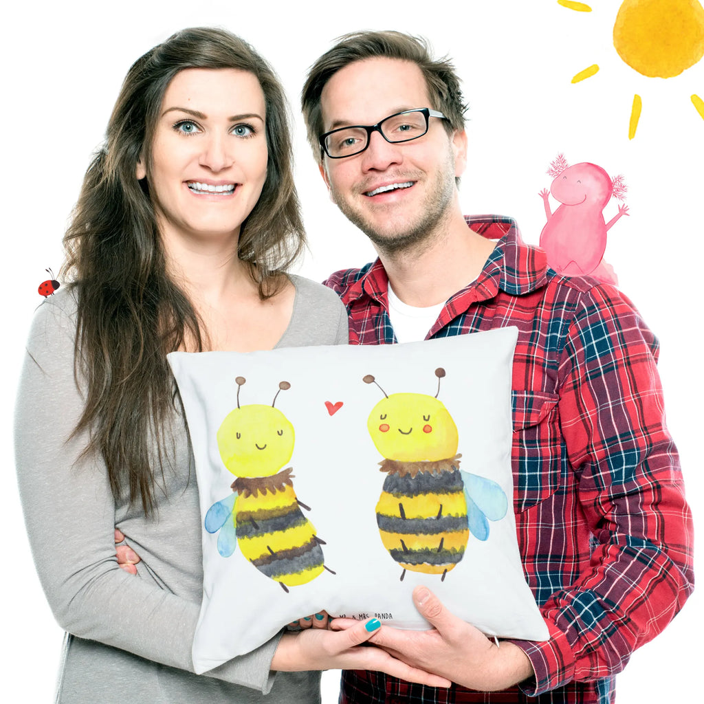 Cushion bee In love bedroom, couch, pillows, cushion, pillow case, fluffy, 40 x 40, settee, pad, sofa, soft, 40x40, bed, Pillow, Bee, wasp, bumblebee