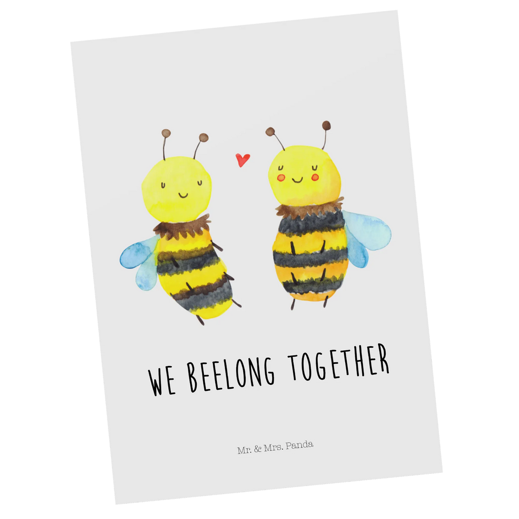 Postcard bee In love letter, paper, card, gift card, gift, Postcard, invitation, invitation card, postcards, Bee, wasp, bumblebee