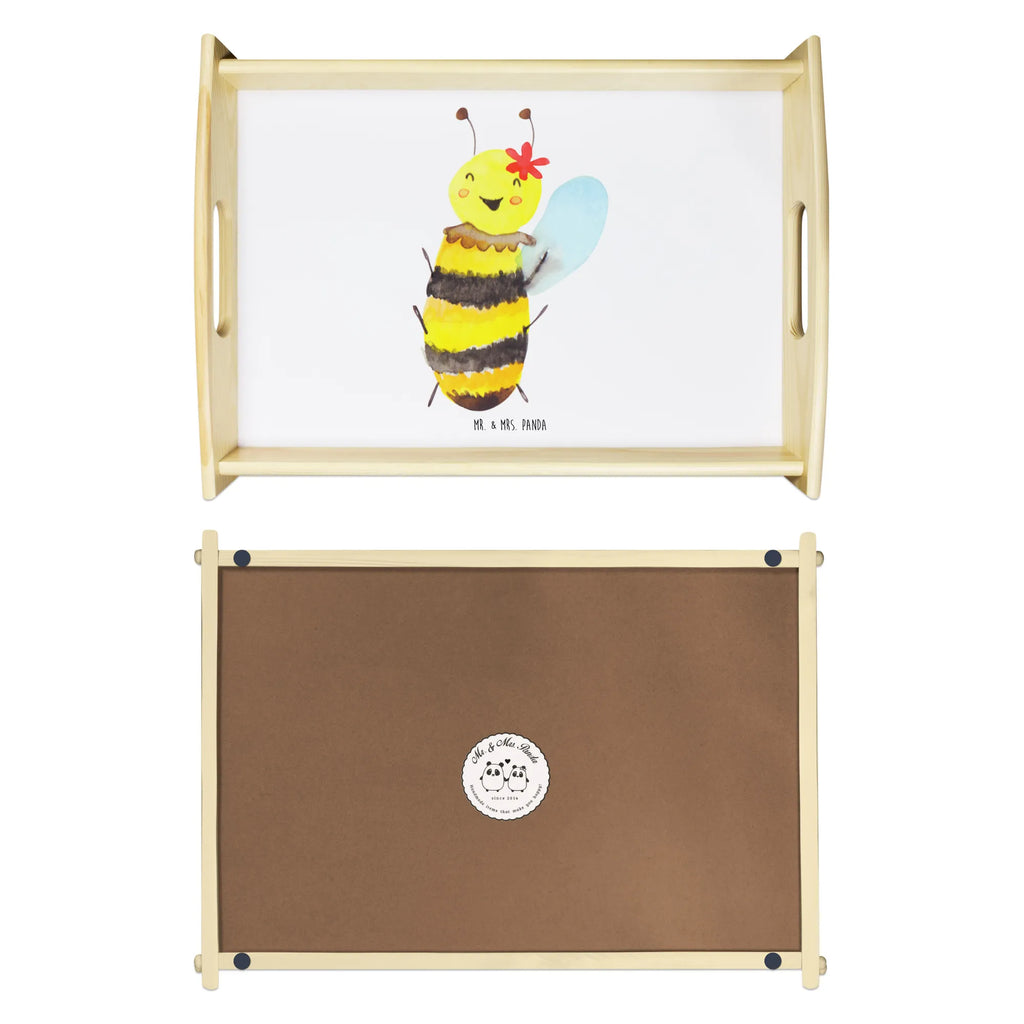 Serviertablett Biene Happy Küchentablett, Dekotablett, Frühstückstablett, Holztablett, Tablett, Serviertablett, Biene, Wespe, Hummel