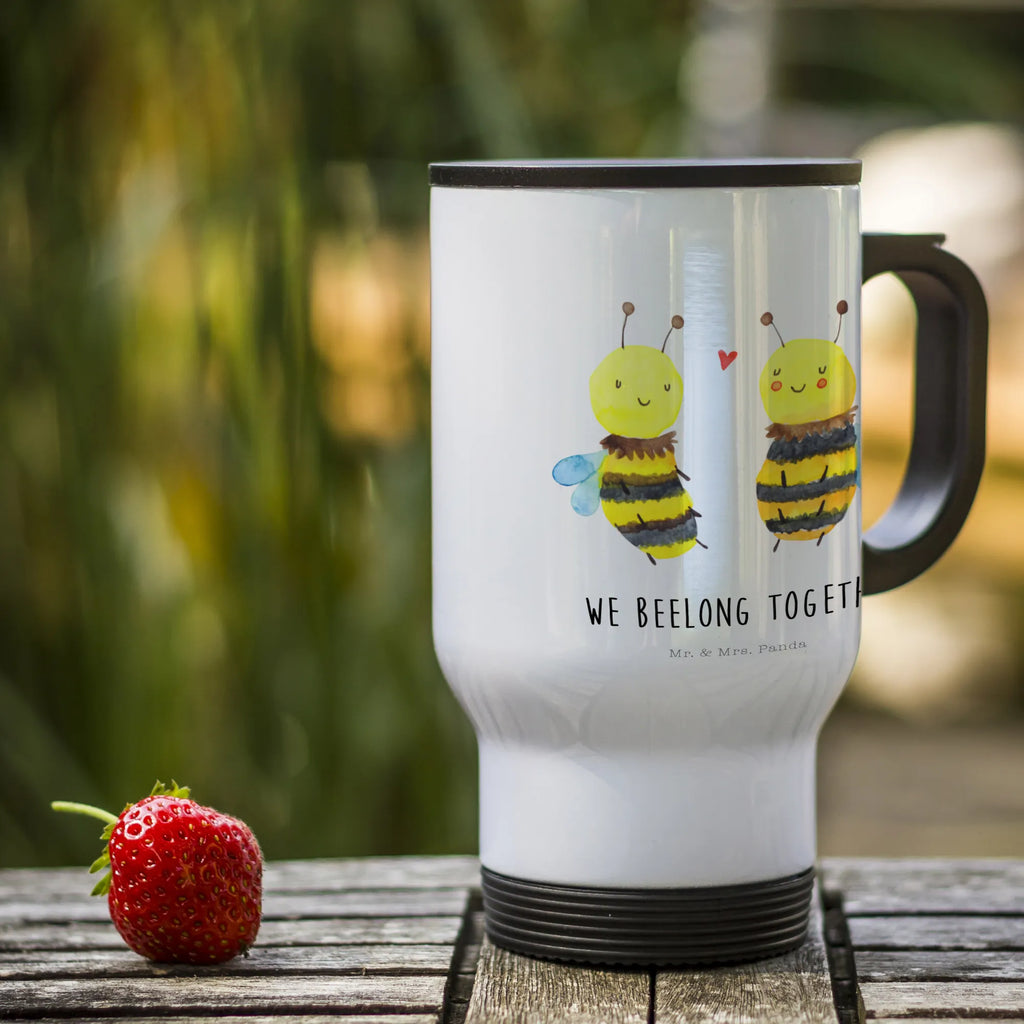 Insulated mug bee In love travel coffee mug, travel mug, Insulated mug, To Go mug, Thermo cup, Thermo mug, Coffee mug, Bee, wasp, bumblebee