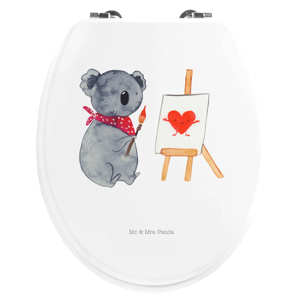 Motiv WC Sitz Koala Künstler Toilettendeckel, Klodeckel, WC-Sitz, Klobrille, Toilette, Koala, Koalabär, Gefühle, Liebensbeweis, Liebesgeschenk, zeichnen, Liebe, Künstler