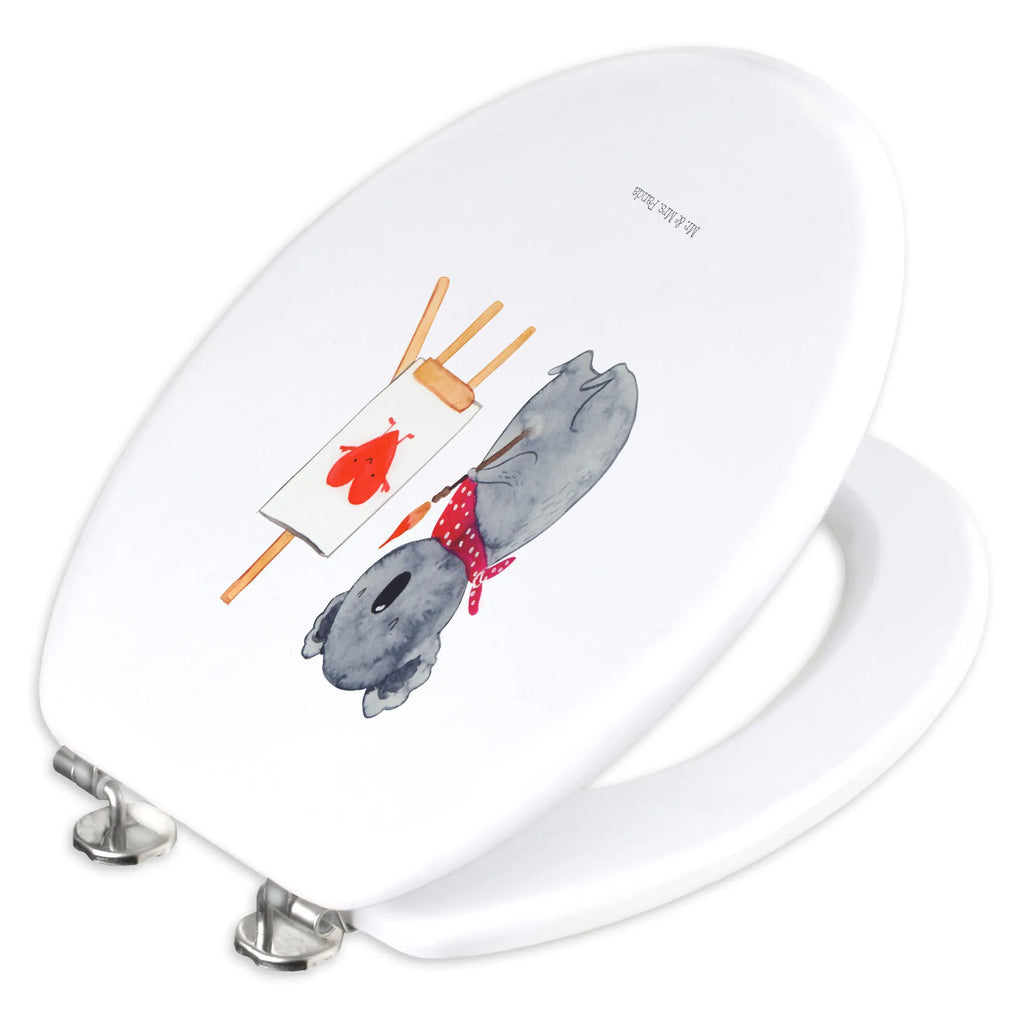 Motiv WC Sitz Koala Künstler Toilettendeckel, Klodeckel, WC-Sitz, Klobrille, Toilette, Koala, Koalabär, Gefühle, Liebensbeweis, Liebesgeschenk, zeichnen, Liebe, Künstler
