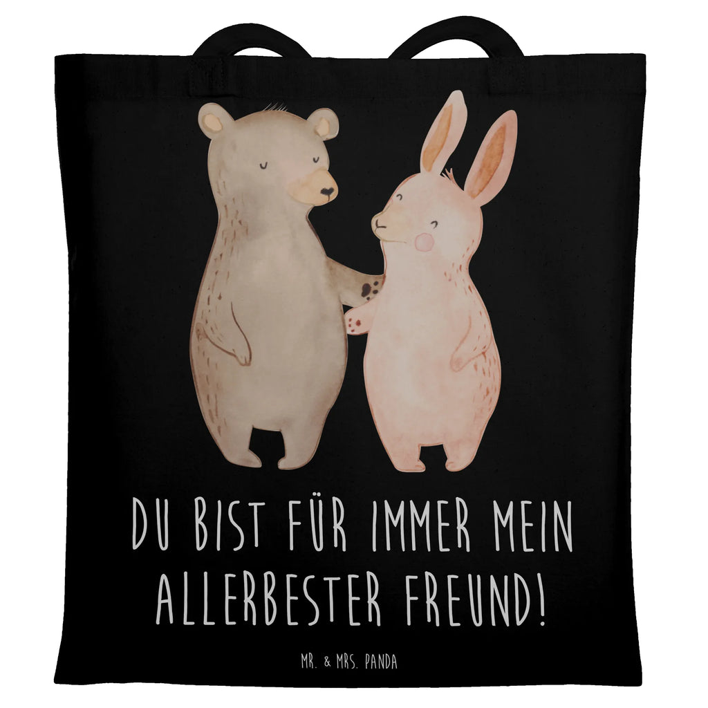 Tote bag bear and rabbit Embrace