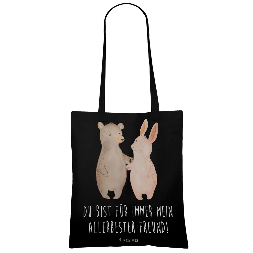 Tote bag bear and rabbit Embrace