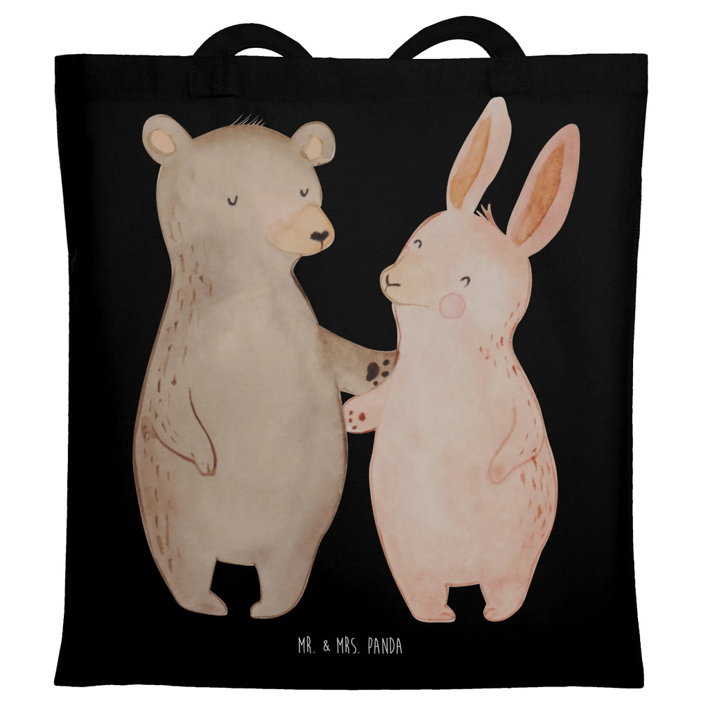 Tote bag bear and rabbit Embrace