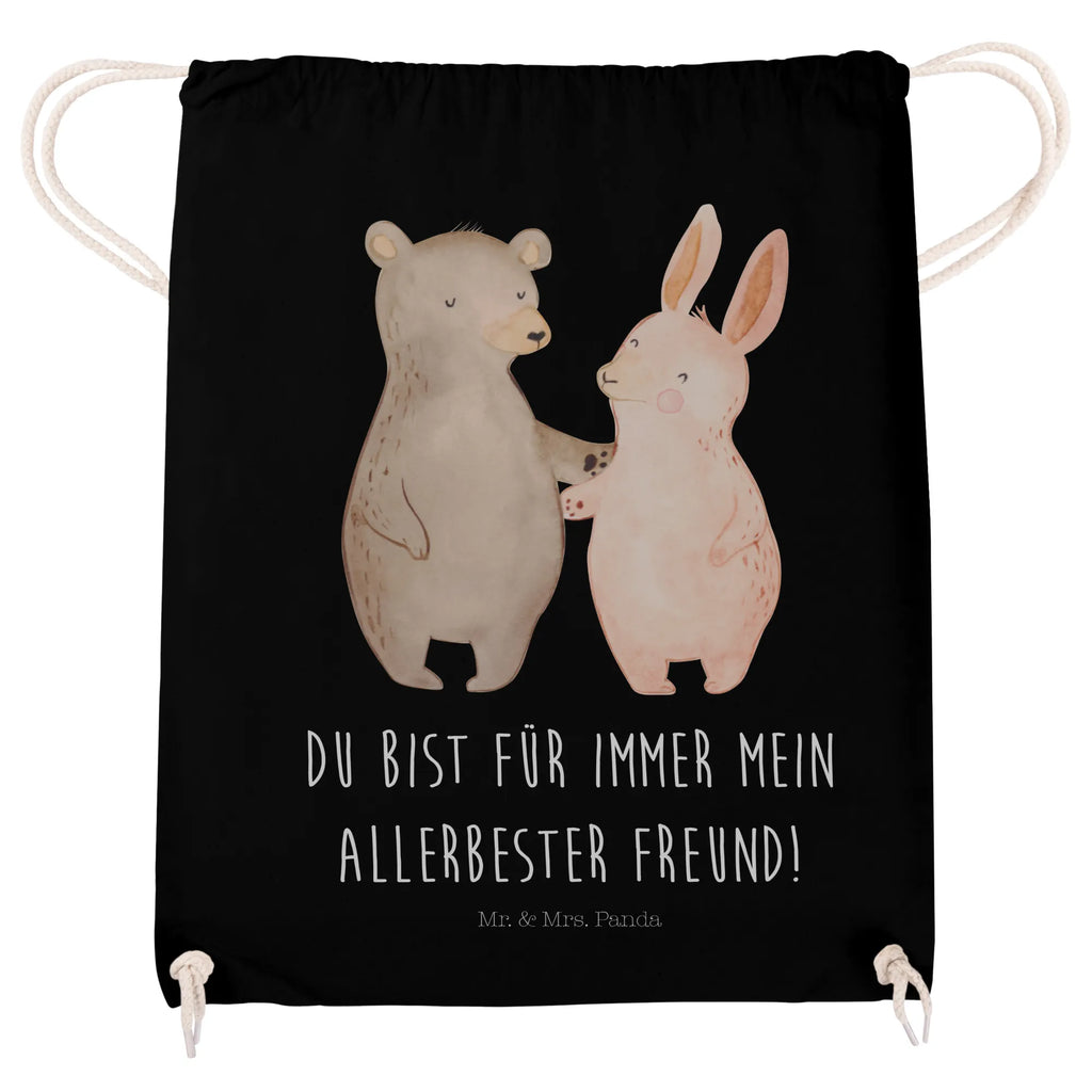 Drawstring bag bear and rabbit Embrace sports bag, carrier bag, gym bag, bag, jute bag, hipster, Love, Loving, Two, Together, Marriage, Engagement, Proposal of marriage, Love gift, gift for her, gift for him, anniversary gift, best friends, friends, rabbit, bear, best friend