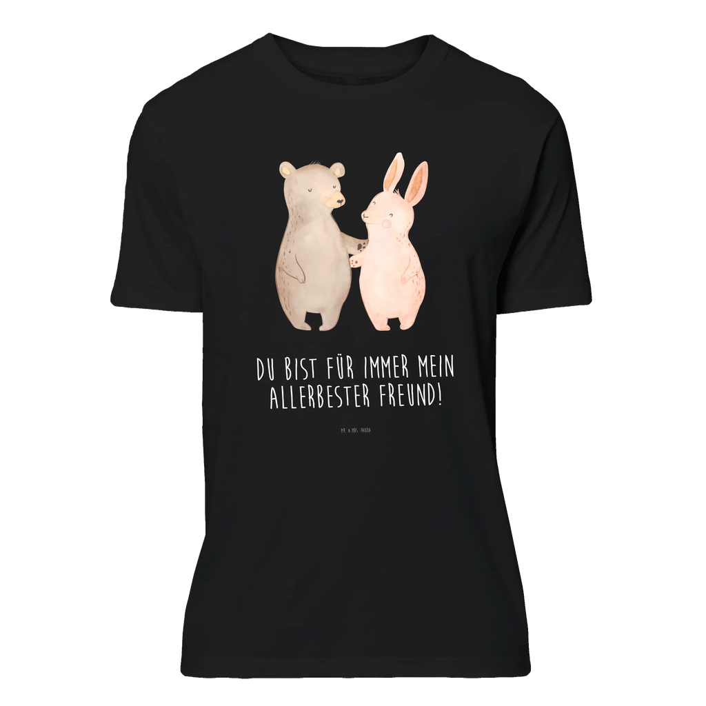 T-shirt bear and rabbit Embrace Geburstag, Herrn, Damen, Lustiges T-Shirt, Junggesellenabschied, Shirt, Jubiläum, T-Shirt, Schlafshirt, Tshirt, T-Shirt mit Spruch, Nachthemd, Ehefrau, Ehemann, Partner, Verlobung, Liebe, Hocheitstag, Heiratsantrag, Heiraten, Liebesgeschenk, Freundin, Jahrestag, Freund, Bär, Hase, Bärchen, Bester Freund, Freunde, Best Friends