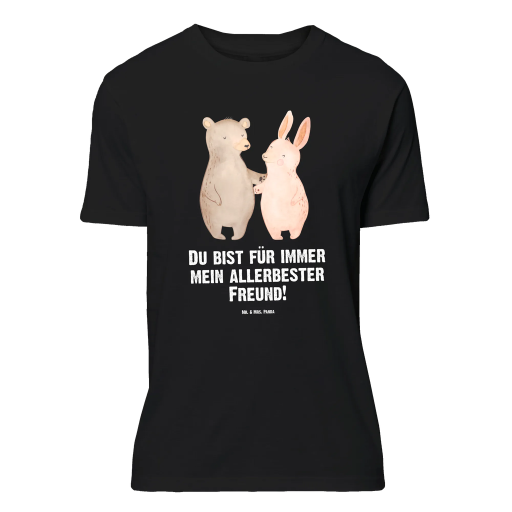T-shirt bear and rabbit Embrace Geburstag, Herrn, Damen, Lustiges T-Shirt, Junggesellenabschied, Shirt, Jubiläum, T-Shirt, Schlafshirt, Tshirt, T-Shirt mit Spruch, Nachthemd, Ehefrau, Ehemann, Partner, Verlobung, Liebe, Hocheitstag, Heiratsantrag, Heiraten, Liebesgeschenk, Freundin, Jahrestag, Freund, Bär, Hase, Bärchen, Bester Freund, Freunde, Best Friends