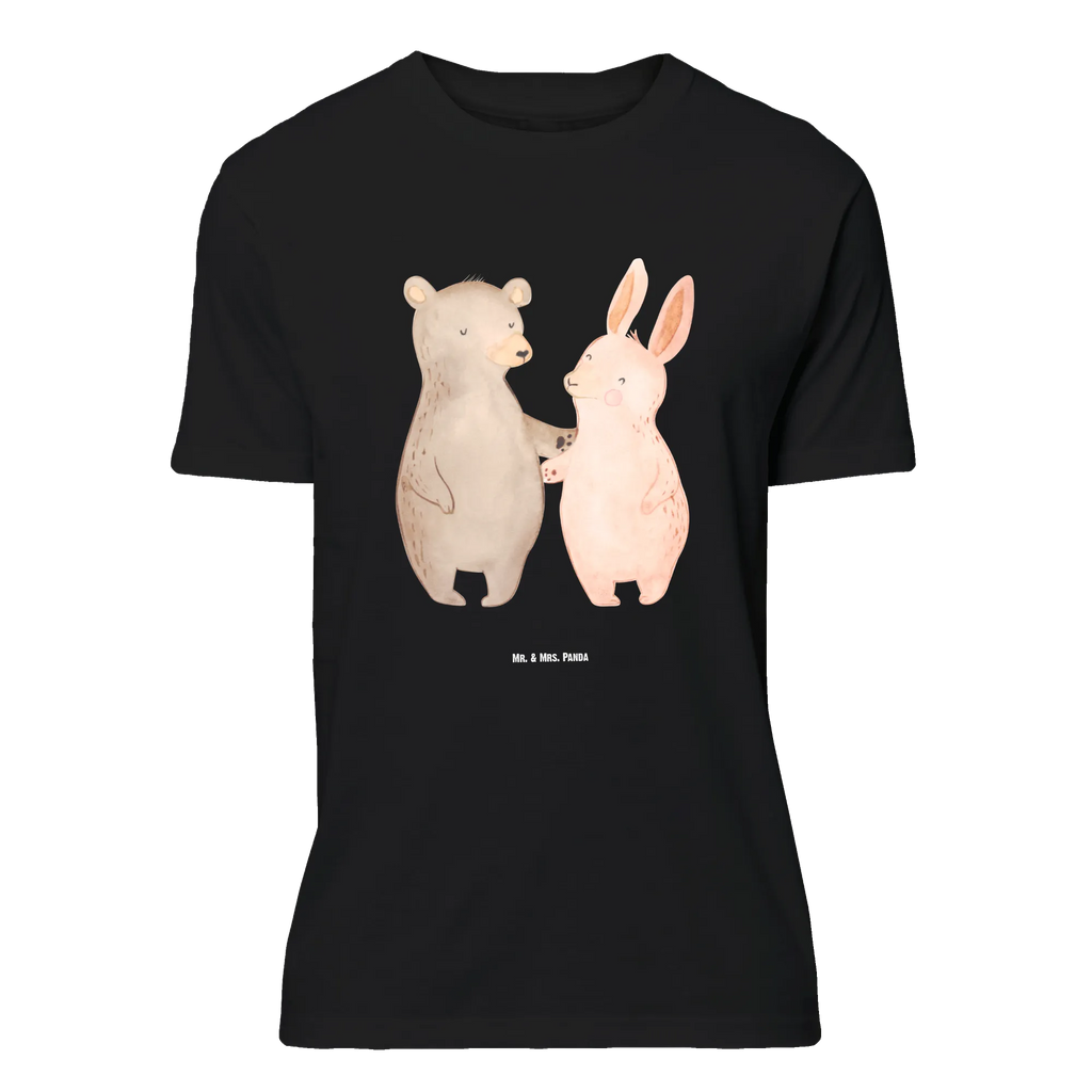 T-shirt bear and rabbit Embrace Geburstag, Herrn, Damen, Lustiges T-Shirt, Junggesellenabschied, Shirt, Jubiläum, T-Shirt, Schlafshirt, Tshirt, T-Shirt mit Spruch, Nachthemd, Ehefrau, Ehemann, Partner, Verlobung, Liebe, Hocheitstag, Heiratsantrag, Heiraten, Liebesgeschenk, Freundin, Jahrestag, Freund, Bär, Hase, Bärchen, Bester Freund, Freunde, Best Friends