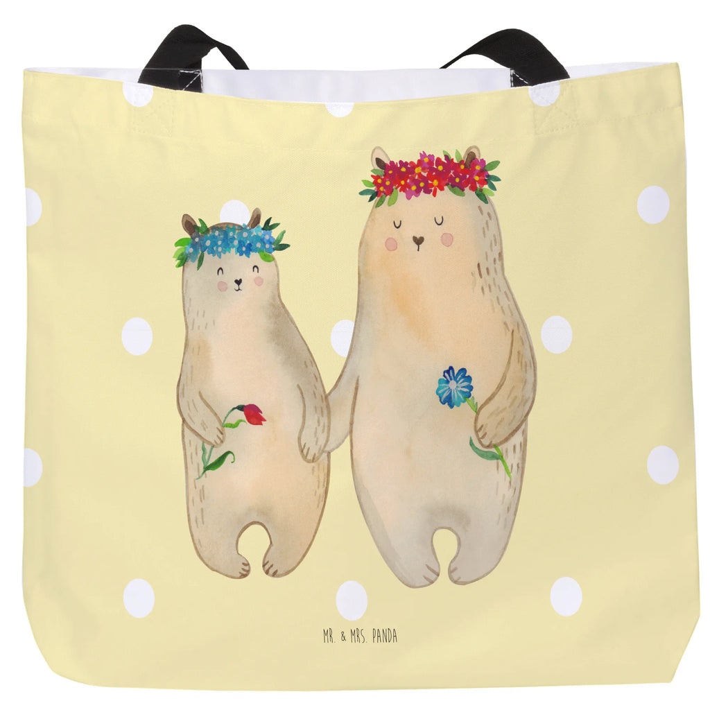 Shopper Bears with flower crown Schulbeutel, Ausflug, Tüte, Shopper, XXL Tasche, Stofftasche, Einkaufsbeutel, Freizeittasche, Schultasche, Schultertasche, Einkaufstasche, Tragebeutel, Strandtasche, Beutel, XL, Alltagstasche, Oma, Schwester, Mama, Bruder, Papa, Opa, Muttertag, Vatertag, Familie, Beste Mutter, Weltbeste Mama, Bär, Family, Lieblingsmensch, Kind, Vorbild, Mutter, Töchter, Tochter, Kinder, Mami, Lieblingsmama, Geschenk Mama. Muttertag, Bären, Mutti