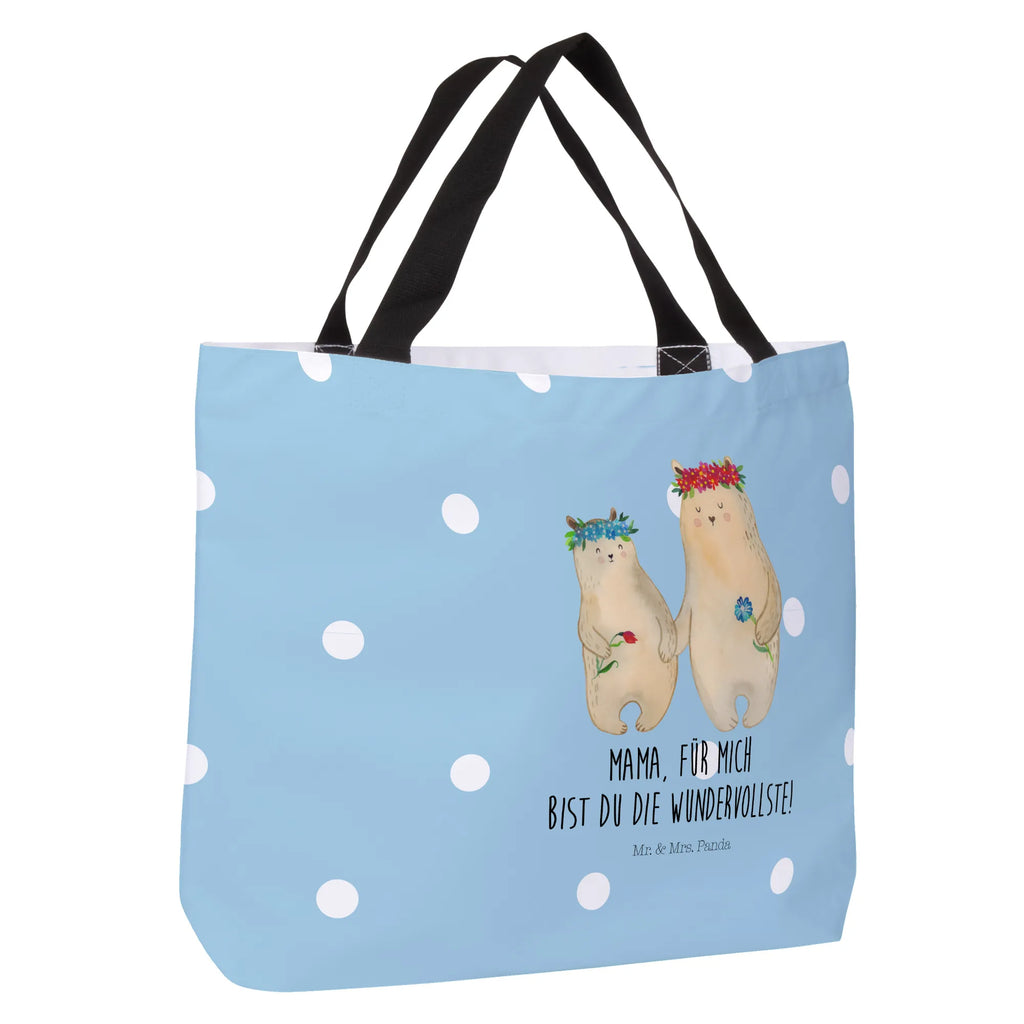 Shopper Bears with flower crown Schulbeutel, Ausflug, Tüte, Shopper, XXL Tasche, Stofftasche, Einkaufsbeutel, Freizeittasche, Schultasche, Schultertasche, Einkaufstasche, Tragebeutel, Strandtasche, Beutel, XL, Alltagstasche, Oma, Schwester, Mama, Bruder, Papa, Opa, Muttertag, Vatertag, Familie, Beste Mutter, Weltbeste Mama, Bär, Family, Lieblingsmensch, Kind, Vorbild, Mutter, Töchter, Tochter, Kinder, Mami, Lieblingsmama, Geschenk Mama. Muttertag, Bären, Mutti