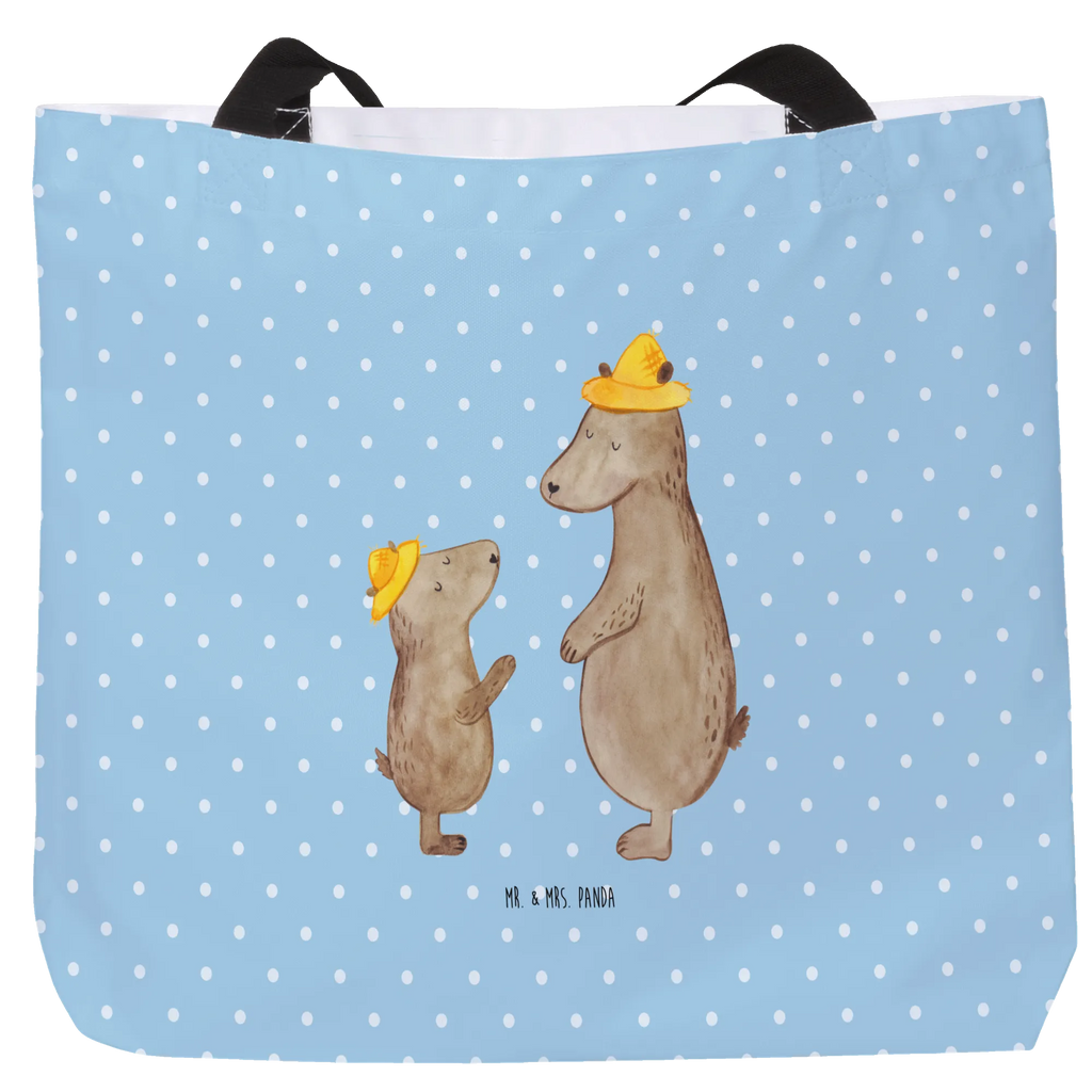 Shopper Bears with hats Shopper, Alltagstasche, XXL Tasche, Ausflug, Beutel, Tüte, Einkaufsbeutel, Freizeittasche, Stofftasche, Schultertasche, Einkaufstasche, Strandtasche, Tragebeutel, XL, Schultasche, Schulbeutel, Oma, Schwester, Mama, Bruder, Papa, Opa, Muttertag, Vatertag, Familie, Vorbild, Söhne, Sohn, Bär, Bären, Family, Paps, Kind, Lieblingsmensch, Dad, Daddy, Vater-Sohn, Papi, Kinder, Vater