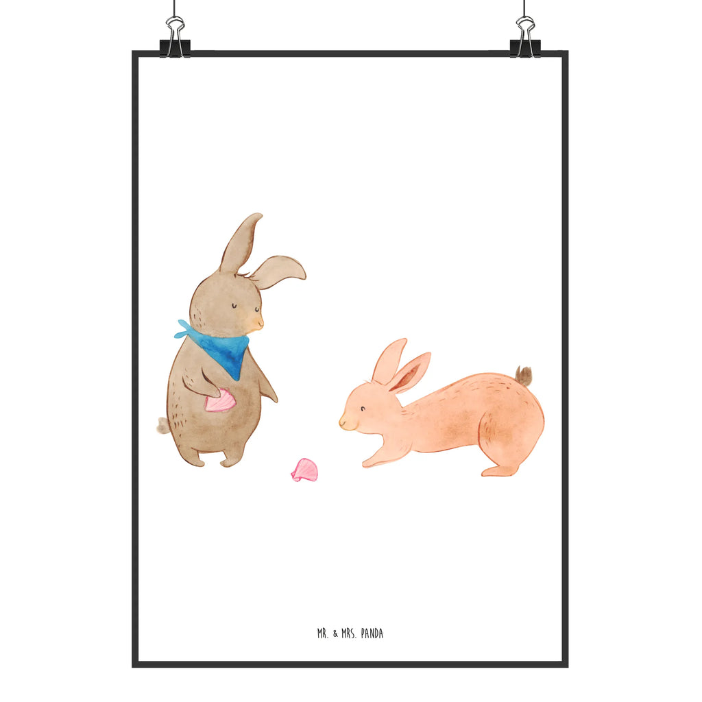 Poster Bunnies with seashell kunstdruck poster, Bild für Wand, Poster, Posterdruck, kunstposter, wanddeko, grafikposter, Bild, drucke, Wandbild, Plakat, Wandposter, Mr. & Mrs. Panda Poster, Wanddeko Bild, wanddruck, kunst für die wand, Wandschmuck, Deko Bild, Kunstdruck, wandkunst, Designposter, Wanddekoration, Papa, Familie, Mama, Schwester, Muttertag, Bruder, Vatertag, Oma, Opa, Best Friends, Freundinnen, Hasen, BFF, Meer, Freundin, Beste Freundin, Muscheln Sammeln, Muscheln