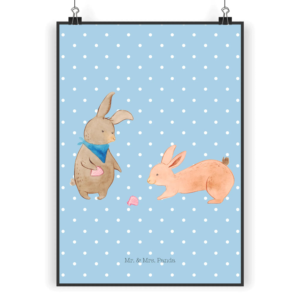 Poster Bunnies with seashell kunstdruck poster, Bild für Wand, Poster, Posterdruck, kunstposter, wanddeko, grafikposter, Bild, drucke, Wandbild, Plakat, Wandposter, Mr. & Mrs. Panda Poster, Wanddeko Bild, wanddruck, kunst für die wand, Wandschmuck, Deko Bild, Kunstdruck, wandkunst, Designposter, Wanddekoration, Papa, Familie, Mama, Schwester, Muttertag, Bruder, Vatertag, Oma, Opa, Best Friends, Freundinnen, Hasen, BFF, Meer, Freundin, Beste Freundin, Muscheln Sammeln, Muscheln