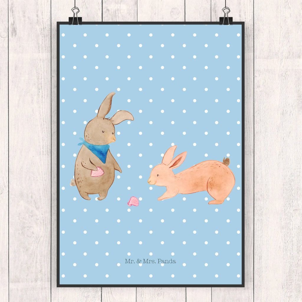 Poster Bunnies with seashell kunstdruck poster, Bild für Wand, Poster, Posterdruck, kunstposter, wanddeko, grafikposter, Bild, drucke, Wandbild, Plakat, Wandposter, Mr. & Mrs. Panda Poster, Wanddeko Bild, wanddruck, kunst für die wand, Wandschmuck, Deko Bild, Kunstdruck, wandkunst, Designposter, Wanddekoration, Papa, Familie, Mama, Schwester, Muttertag, Bruder, Vatertag, Oma, Opa, Best Friends, Freundinnen, Hasen, BFF, Meer, Freundin, Beste Freundin, Muscheln Sammeln, Muscheln