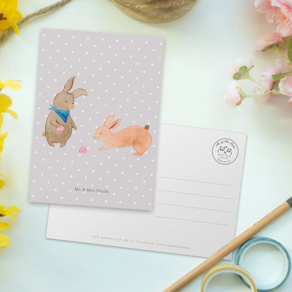 Postcard Bunnies with seashell bildkarte, Motivkarte, Postkarte, kunstkarte, Fotokarte, Ansichtskarten, einzelkarte, Kunstkarten, Ansichtskarte, spruchkarte, Grußkarte, Postkarten, Designkarte, Oma, Opa, Muttertag, Familie, Schwester, Bruder, Vatertag, Mama, Papa, Freundinnen, Hasen, Beste Freundin, Meer, Muscheln, Best Friends, BFF, Muscheln Sammeln, Freundin