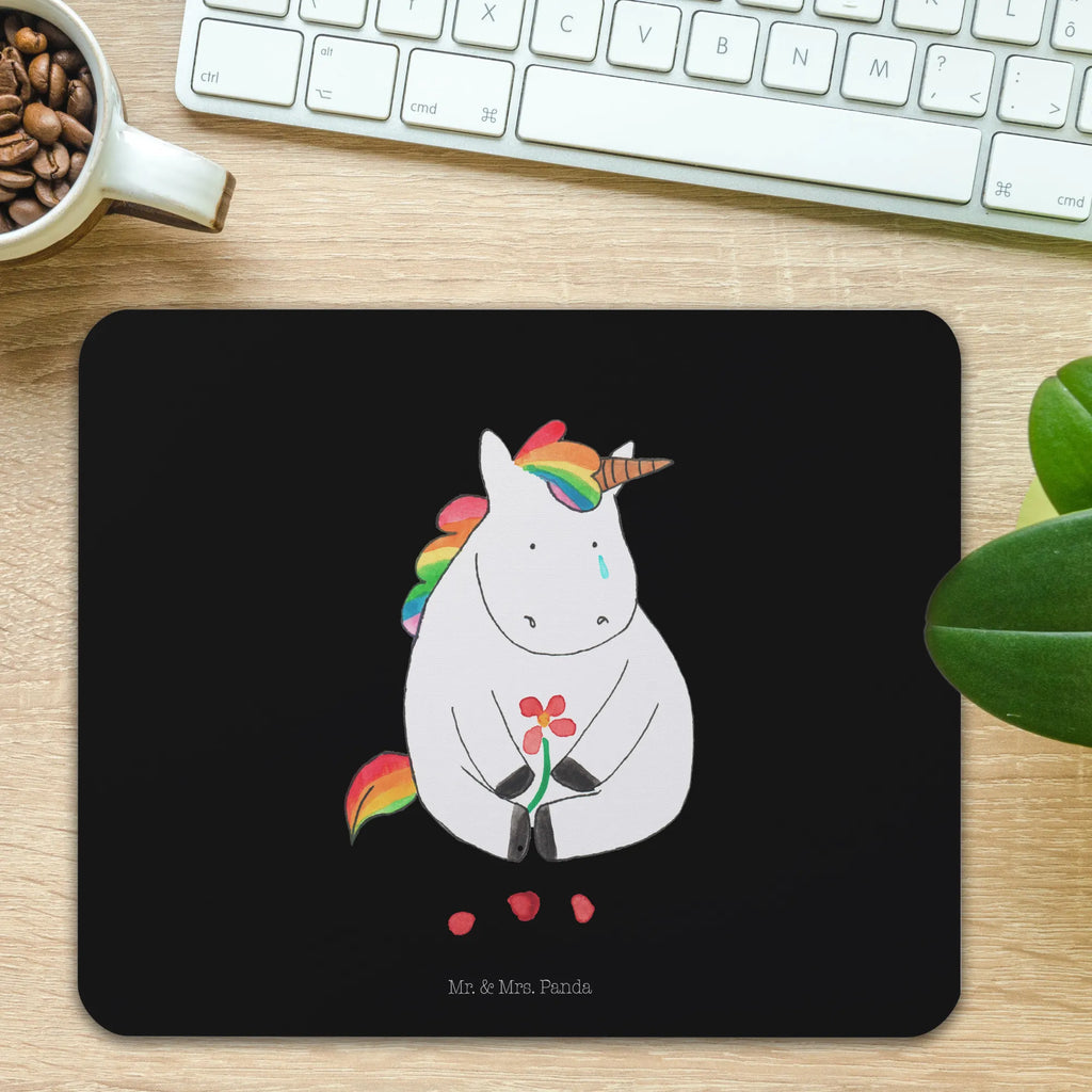 Mouse mat unicorn Sad Büroausstattung, Computer zubehör, Arbeitszimmer, Designer Mauspad, PC Zubehör, Mauspad Büro, Mousepad, Mauspad, Einzigartiges Mauspad, Mausunterlage, Einhorn, Einhörner, Einhorn Deko, Unicorn, Trösten. Freundschaft, Trauer, Glitzer, Blume, Freunde, Liebe, Grußkarte