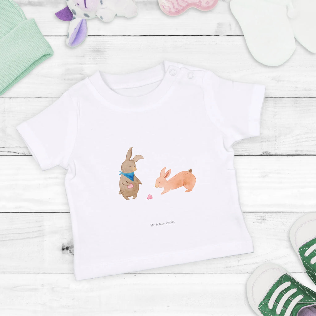 Organic Baby Shirt Bunnies with seashell Family, Father's Day, Mother's Day, brother, sister, Mom, Dad, sea, BFF, best friend, girlfriend, rabbits, collecting shells, best friends, shells, girlfriends