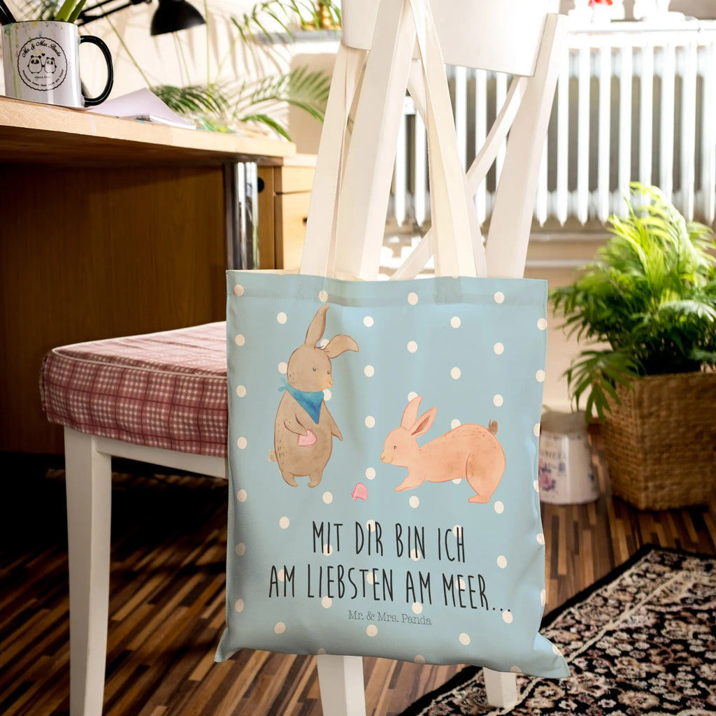 Shopping bag Bunnies with seashell Beutel, Schultertasche, Stoffbeutel, Einkaufsbeutel, Stofftragetasche, Einkaufstaschen, Stoffeinkaufstaschen, Umhängetasche, stoffshopper, markttasche, Einkaufstasche, Freizeittasche, cityshopper, Stofftaschen, Alltagstasche, Tragetaschen, shopping bag, Strandtasche, Shopper, Beutel Tasche, taschen shopper, Tüte, Stofftasche, Opa, Muttertag, Bruder, Schwester, Mama, Vatertag, Oma, Familie, Papa, Best Friends, Beste Freundin, Freundinnen, Hasen, Meer, Muscheln Sammeln, Muscheln, Freundin, BFF