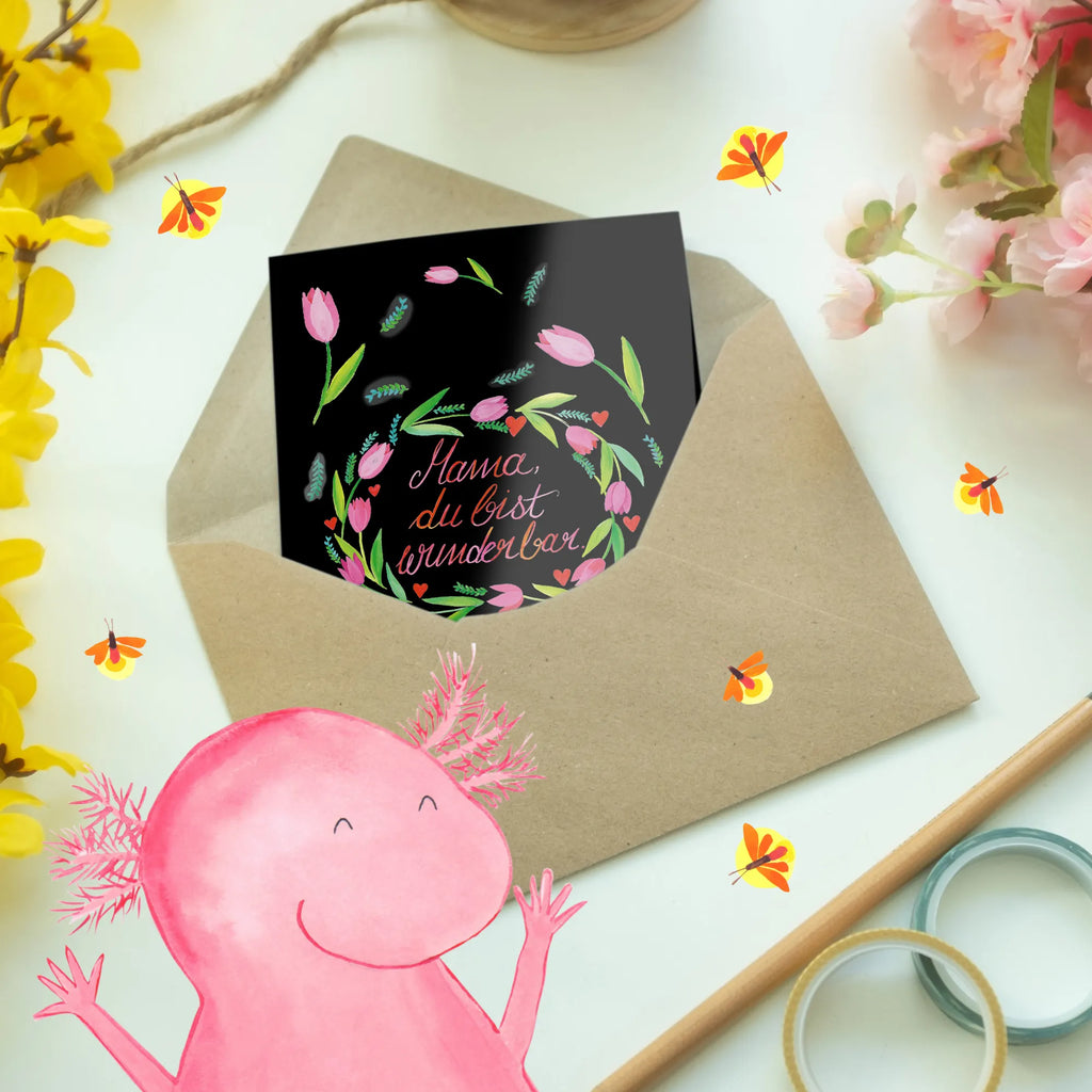 Greetings card Mama Tulips invitation card, greeting card, wedding card, birthday card, folding card, Nature, joy of life, love, Mom