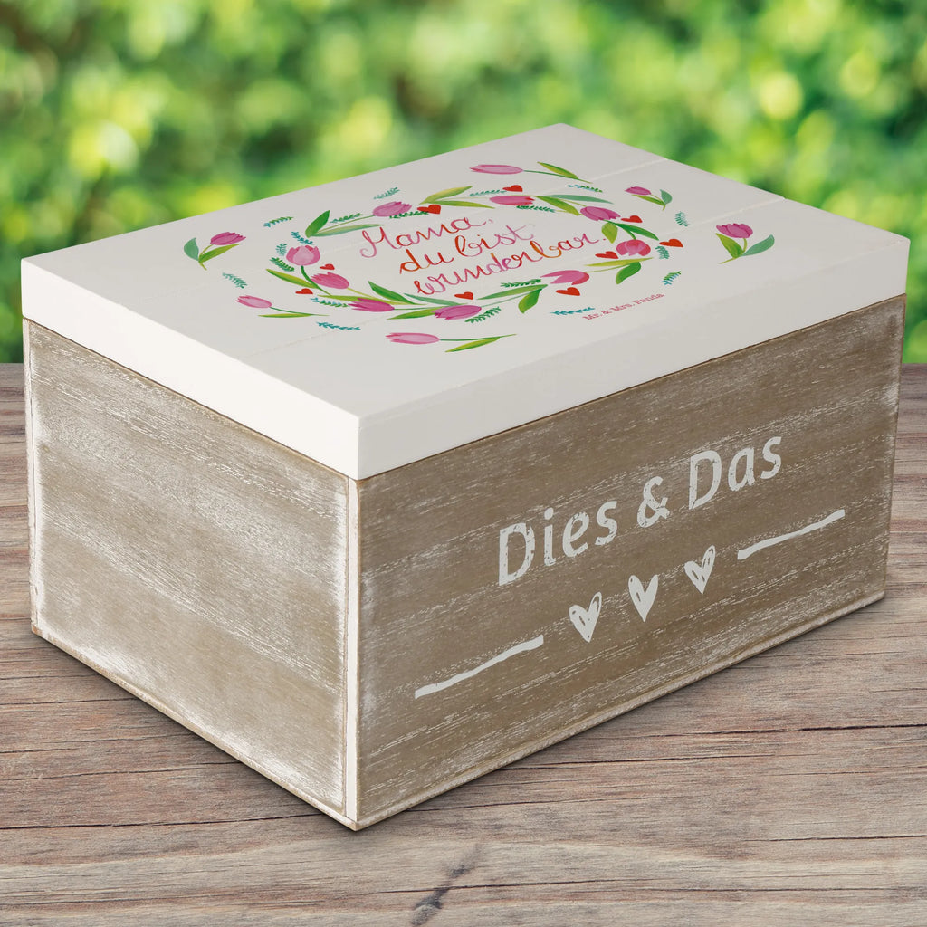 Skrzynia drewniana Mama Tulipany Erinnerungsbox, Aufbewahrungsbox, Dekokiste, Geschenkbox, Holzkiste, Erinnerungskiste, Geschenkdose, Kiste, Truhe, Schatzkiste, XXL, Schatulle, Blumen Deko, Frühlings Deko, Sommer Deko, Dekoration, positive Botschaft, Naturliebhaber, Outdoor, Natur, Abenteuer, Mom, Mutti, Mutter, Mama, Mami