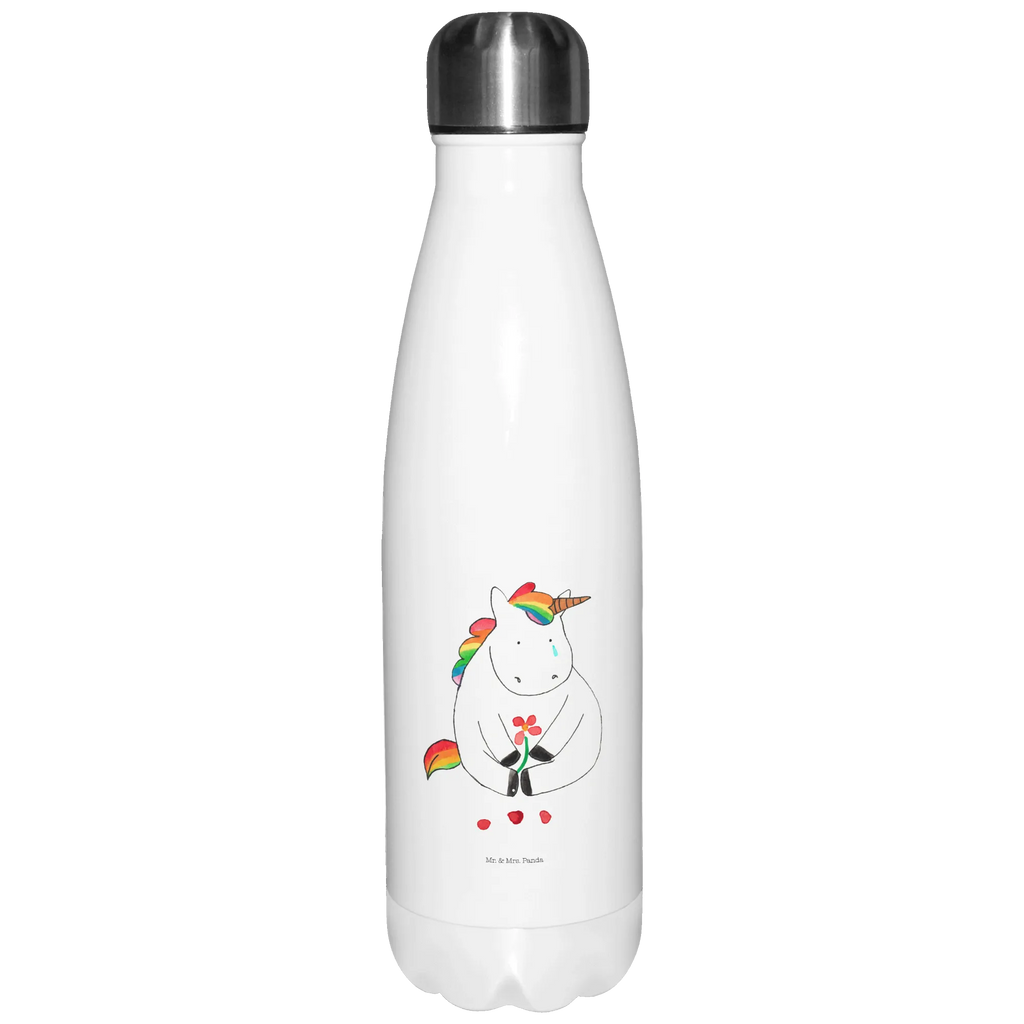 Insulated bottle unicorn Sad Thermos bottles, stainless steel, Thermos bottle 500ml, Thermos bottle, Thermos, unicorn, unicorns, consoling, greeting card, Friendship, love, Unicorn, flower, glitter, friends, grief
