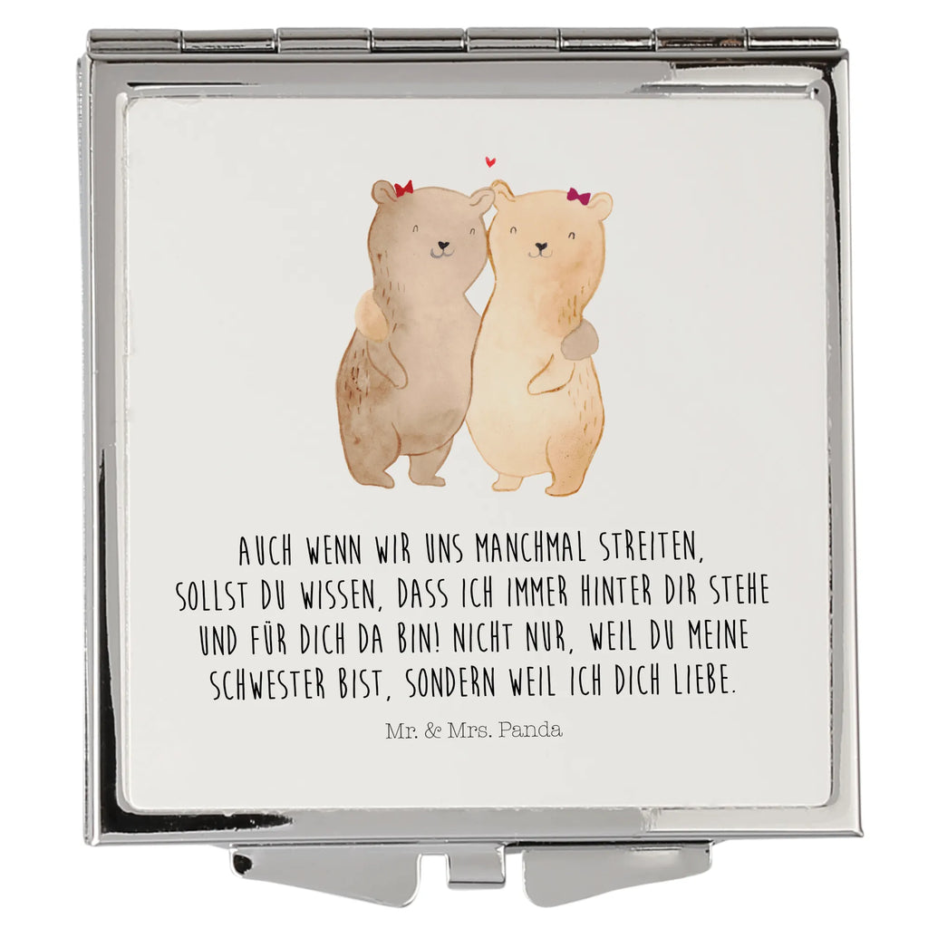 Handtaschenspiegel quadratisch Bären Schwestern Spiegel Für Make-Up Tasche, Tragbarer Spiegel, Kompaktspiegel, Handspiegel Für Damen, Klappbarer Handspiegel, Taschen-Kosmetikspiegel, Handspiegel Geschenkidee, Taschenspiegel, Deko Handspiegel, Spiegel Für Handtasche, Klappspiegel, Mini Spiegel, Design Taschenspiegel, Handspiegel Mit Hülle, Runder Taschenspiegel, Handspiegel Zum Mitnehmen, Quadratischer Handspiegel, Klappbarer Taschenspiegel, Kosmetikspiegel Klein, Spiegel Für Schminktasche, Reise Spiegel, Spiegel Für Unterwegs, Handtaschenspiegel, Schminkspiegel To Go, Schminkspiegel Kompakt, Vintage Kompaktspiegel, Familie, Vatertag, Muttertag, Bruder, Schwester, Mama, Papa, Oma, Opa