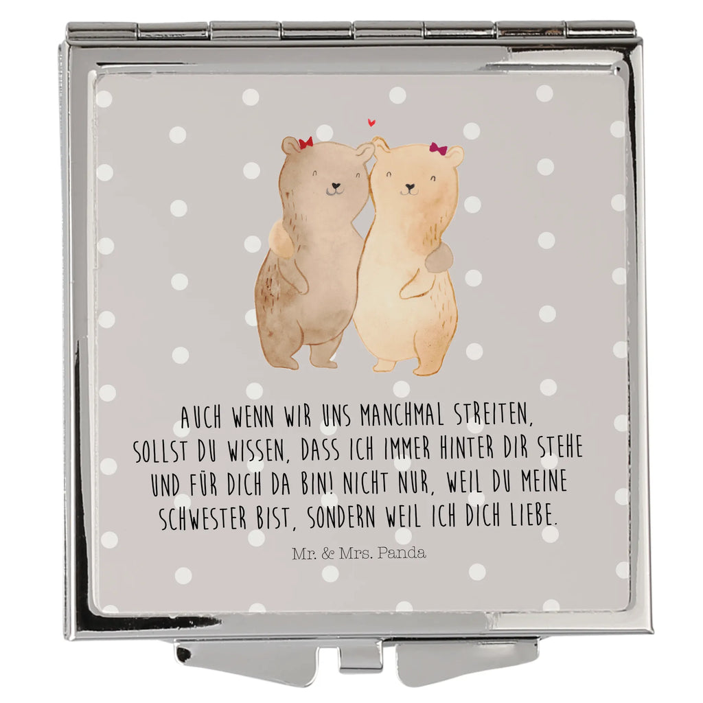Handtaschenspiegel quadratisch Bären Schwestern Spiegel Für Make-Up Tasche, Tragbarer Spiegel, Kompaktspiegel, Handspiegel Für Damen, Klappbarer Handspiegel, Taschen-Kosmetikspiegel, Handspiegel Geschenkidee, Taschenspiegel, Deko Handspiegel, Spiegel Für Handtasche, Klappspiegel, Mini Spiegel, Design Taschenspiegel, Handspiegel Mit Hülle, Runder Taschenspiegel, Handspiegel Zum Mitnehmen, Quadratischer Handspiegel, Klappbarer Taschenspiegel, Kosmetikspiegel Klein, Spiegel Für Schminktasche, Reise Spiegel, Spiegel Für Unterwegs, Handtaschenspiegel, Schminkspiegel To Go, Schminkspiegel Kompakt, Vintage Kompaktspiegel, Familie, Vatertag, Muttertag, Bruder, Schwester, Mama, Papa, Oma, Opa