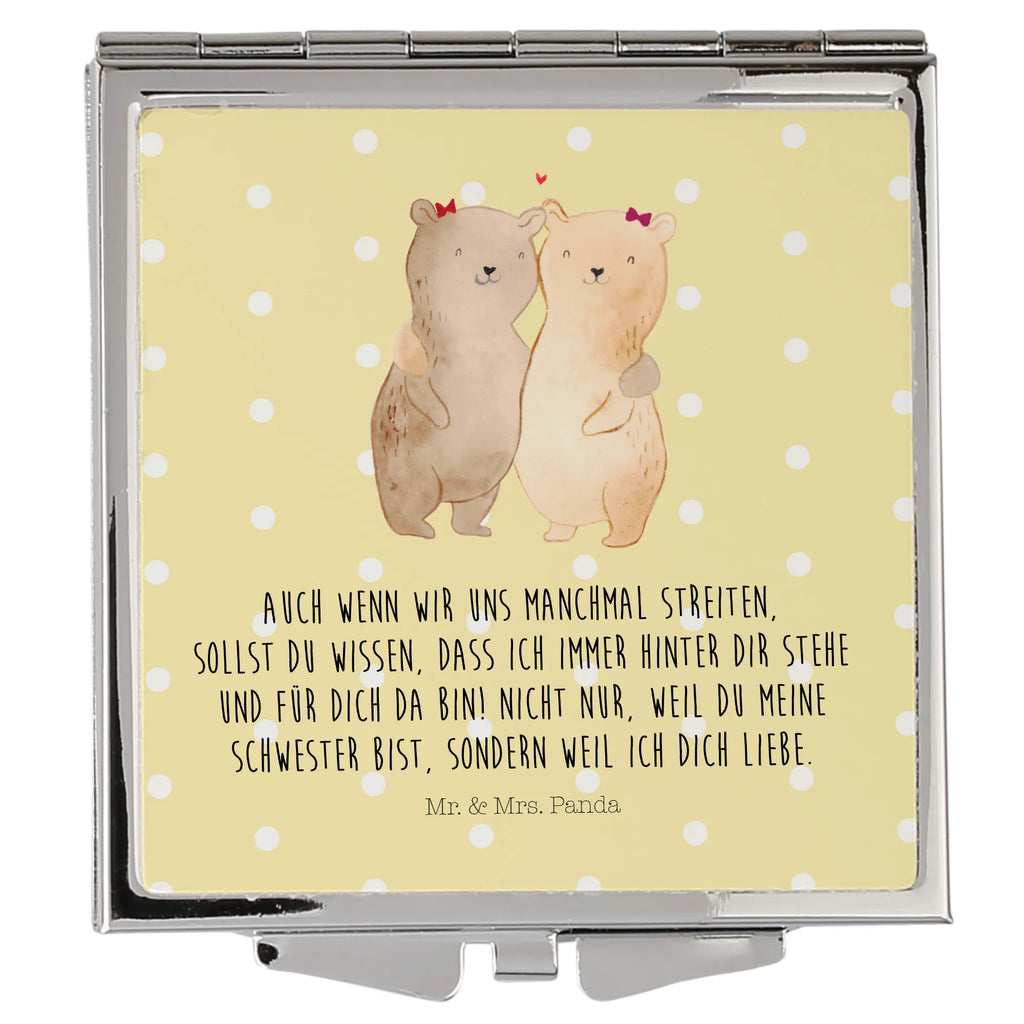 Handtaschenspiegel quadratisch Bären Schwestern Spiegel Für Make-Up Tasche, Tragbarer Spiegel, Kompaktspiegel, Handspiegel Für Damen, Klappbarer Handspiegel, Taschen-Kosmetikspiegel, Handspiegel Geschenkidee, Taschenspiegel, Deko Handspiegel, Spiegel Für Handtasche, Klappspiegel, Mini Spiegel, Design Taschenspiegel, Handspiegel Mit Hülle, Runder Taschenspiegel, Handspiegel Zum Mitnehmen, Quadratischer Handspiegel, Klappbarer Taschenspiegel, Kosmetikspiegel Klein, Spiegel Für Schminktasche, Reise Spiegel, Spiegel Für Unterwegs, Handtaschenspiegel, Schminkspiegel To Go, Schminkspiegel Kompakt, Vintage Kompaktspiegel, Familie, Vatertag, Muttertag, Bruder, Schwester, Mama, Papa, Oma, Opa
