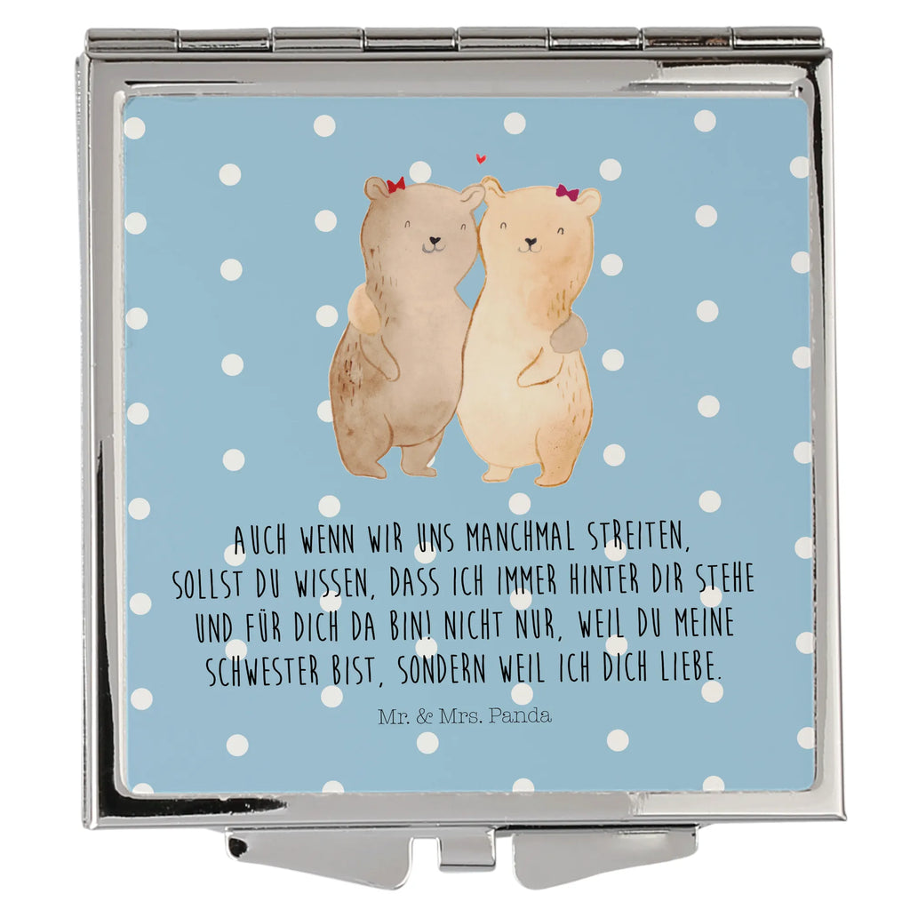 Handtaschenspiegel quadratisch Bären Schwestern Spiegel Für Make-Up Tasche, Tragbarer Spiegel, Kompaktspiegel, Handspiegel Für Damen, Klappbarer Handspiegel, Taschen-Kosmetikspiegel, Handspiegel Geschenkidee, Taschenspiegel, Deko Handspiegel, Spiegel Für Handtasche, Klappspiegel, Mini Spiegel, Design Taschenspiegel, Handspiegel Mit Hülle, Runder Taschenspiegel, Handspiegel Zum Mitnehmen, Quadratischer Handspiegel, Klappbarer Taschenspiegel, Kosmetikspiegel Klein, Spiegel Für Schminktasche, Reise Spiegel, Spiegel Für Unterwegs, Handtaschenspiegel, Schminkspiegel To Go, Schminkspiegel Kompakt, Vintage Kompaktspiegel, Familie, Vatertag, Muttertag, Bruder, Schwester, Mama, Papa, Oma, Opa