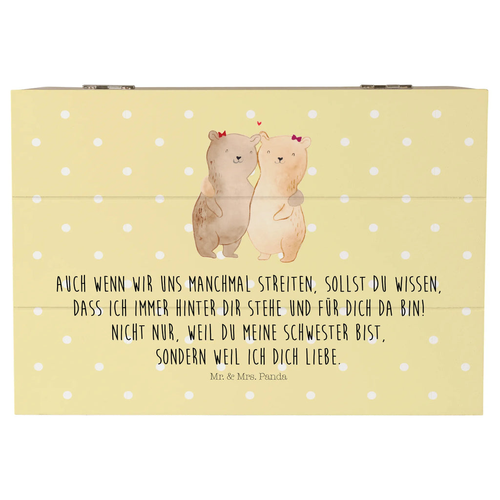 Holzkiste Bären Schwestern Holzkiste, Aufbewahrungsbox, Truhe, Schatulle, Schatzkiste, XXL, Geschenkdose, Geschenkbox, Erinnerungsbox, Kiste, Dekokiste, Erinnerungskiste, Familie, Vatertag, Muttertag, Bruder, Schwester, Mama, Papa, Oma, Opa