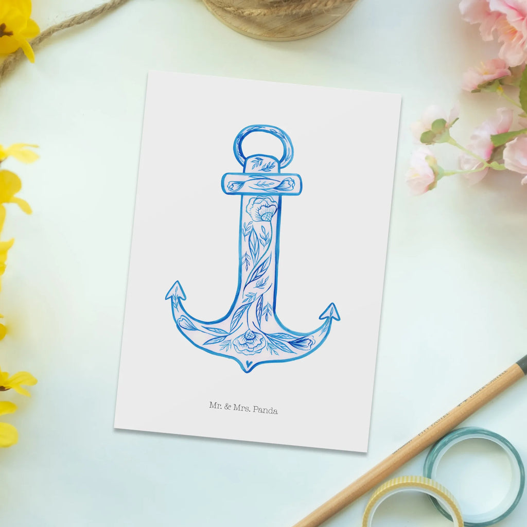 Postcard anchor Blue Karte, Ansichtskarten, Einladungskarte, Einladung, Einladung Geburtstag, Dankeskarte, Ansichtskarte, Grußkarte, Einladungskarten Geburtstag, Geschenkkarte, Geburtstagskarte, Postkarte, Tiermotive, Gute Laune, lustige Sprüche, Tiere