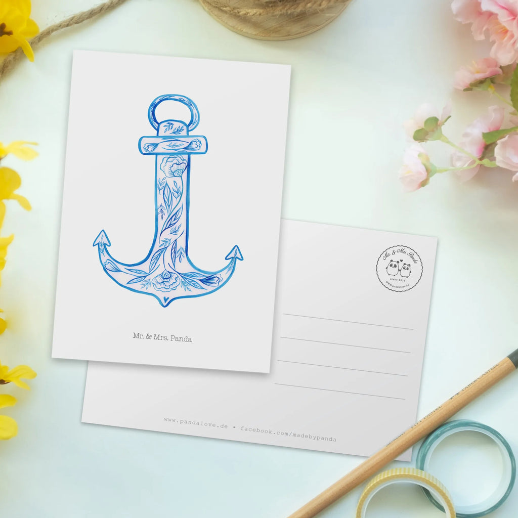 Postcard anchor Blue Karte, Ansichtskarten, Einladungskarte, Einladung, Einladung Geburtstag, Dankeskarte, Ansichtskarte, Grußkarte, Einladungskarten Geburtstag, Geschenkkarte, Geburtstagskarte, Postkarte, Tiermotive, Gute Laune, lustige Sprüche, Tiere