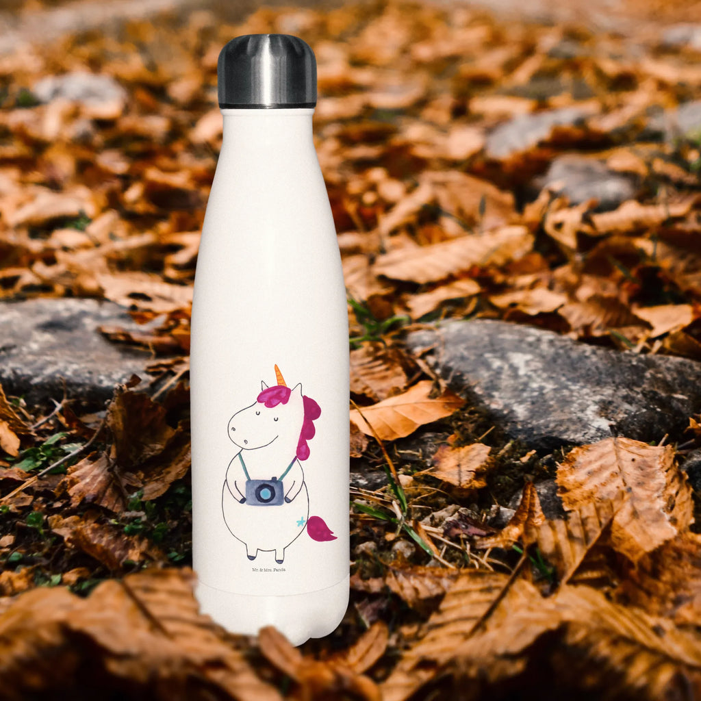 Insulated bottle unicorn photographer Thermos bottle 500ml, Thermos bottle, Thermos, Thermos bottles, stainless steel, unicorn, unicorns, Tourist, Traveler gift, Traveling, Unicorn, Photographer gift, Holiday, Photographer, Camera, Photography