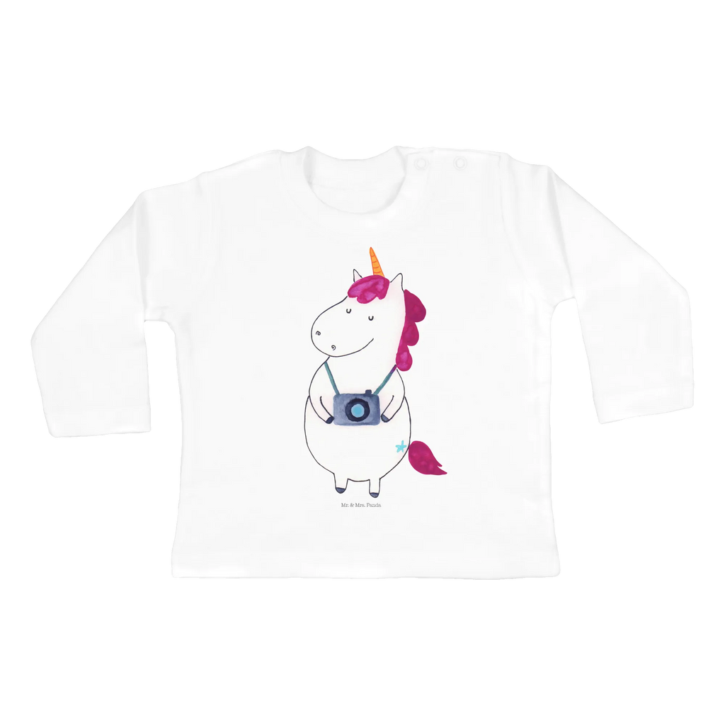 Baby long-sleeve unicorn photographer Baby Shower, Kleidung, Langarm, Bio, Einhörner, Einhorn Deko, Einhorn, Unicorn, Urlaub, Fotograf, Reise, Weltreise, Reisen, Fotografie, Kamera, Kurztrip, Tourist, Städtereise, Weltenbummler