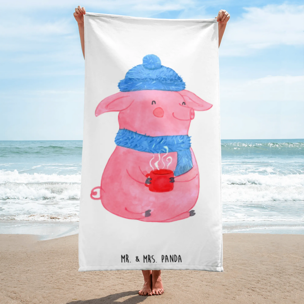 XL bath towel piggy Mulled wine oversized towel, extra large swim towel, spa towel, luxury bath sheet, XL bath towel, large beach towel, Winter, Christmas, Christmas time, snow, Christmas market, saying, mulled wine, drunk