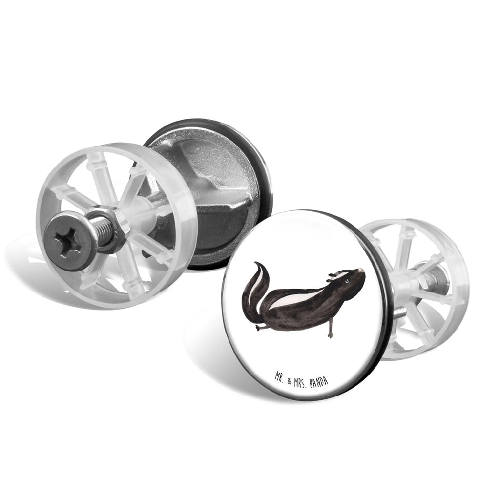 Sink plug skunk yoga washbasin, drain set, Washbasin plugs, drain plugs, stoppers, washbasin plugs, universal, Skunk, Predator, Love, Stinky, Laugh, Yoga, Wild animal, Stinker, Namaste, Live