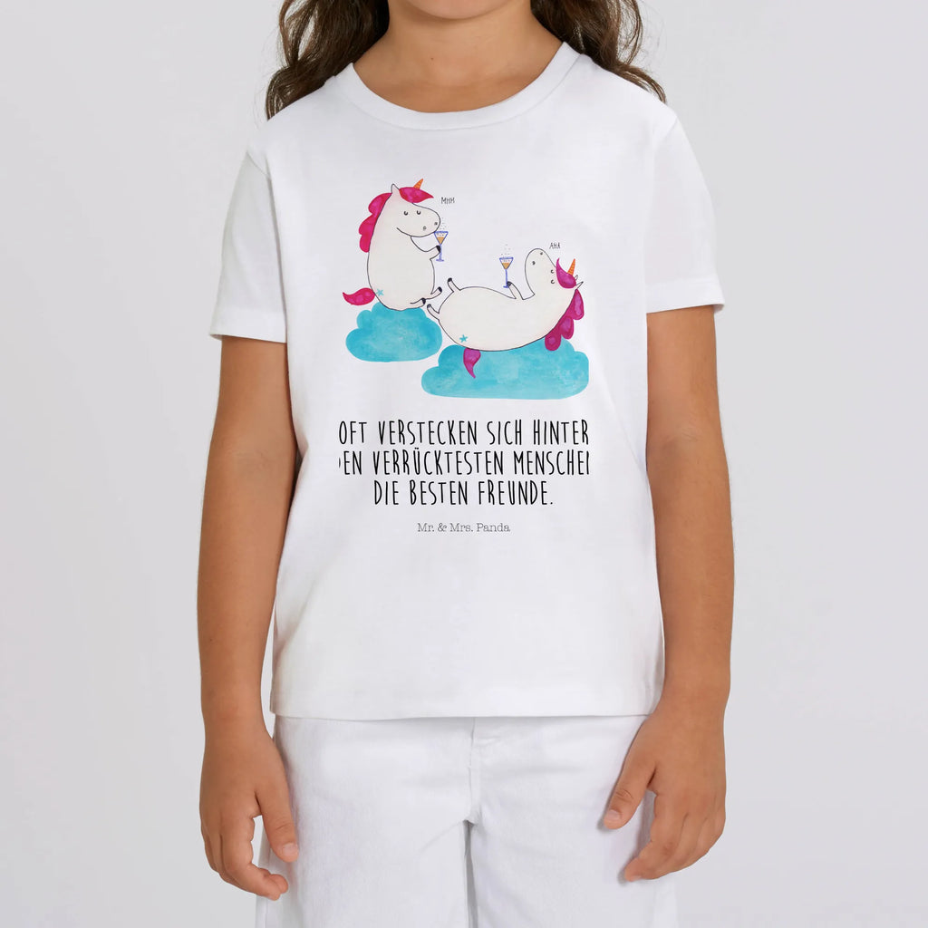 Organiczna koszulka dziecięca jednorożec szampan Kinder T-Shirt, Kinder T-Shirt Mädchen, Kinder T-Shirt Jungen, Einhorn, Einhörner, Einhorn Deko, Unicorn, Mädelsabend, Sekt, Freundin, BFF, Party, Anstoßen, Spaß, Freundinnen, Beste, Korken
