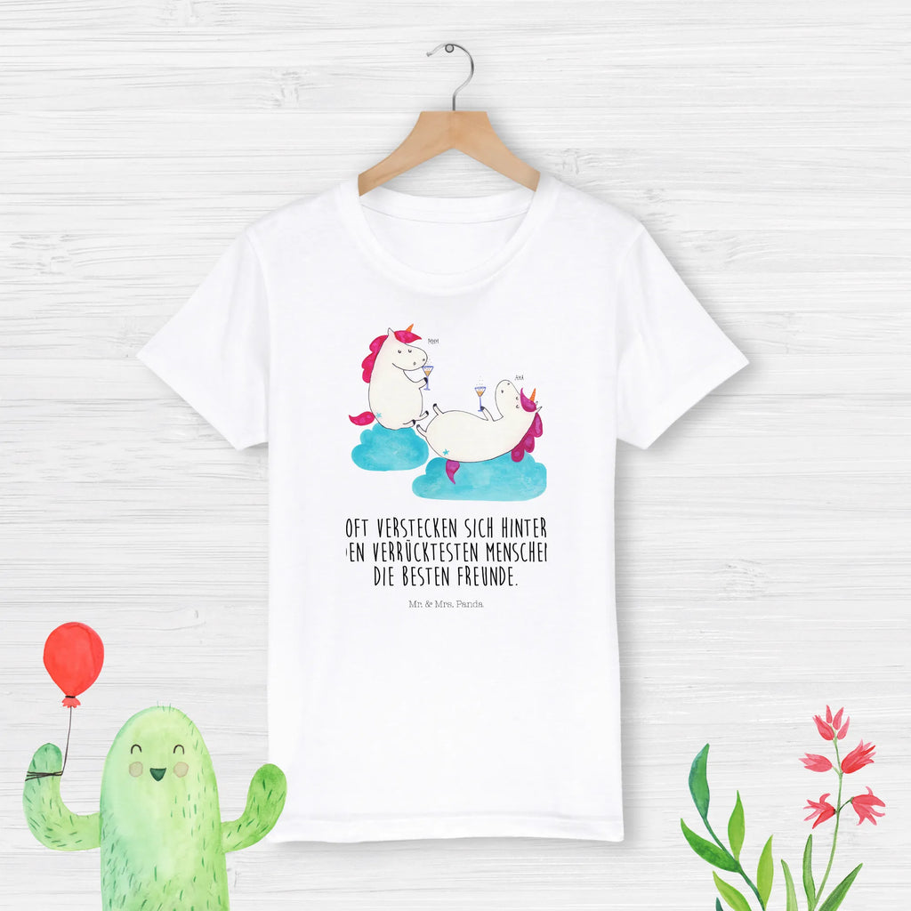 Organiczna koszulka dziecięca jednorożec szampan Kinder T-Shirt, Kinder T-Shirt Mädchen, Kinder T-Shirt Jungen, Einhorn, Einhörner, Einhorn Deko, Unicorn, Mädelsabend, Sekt, Freundin, BFF, Party, Anstoßen, Spaß, Freundinnen, Beste, Korken