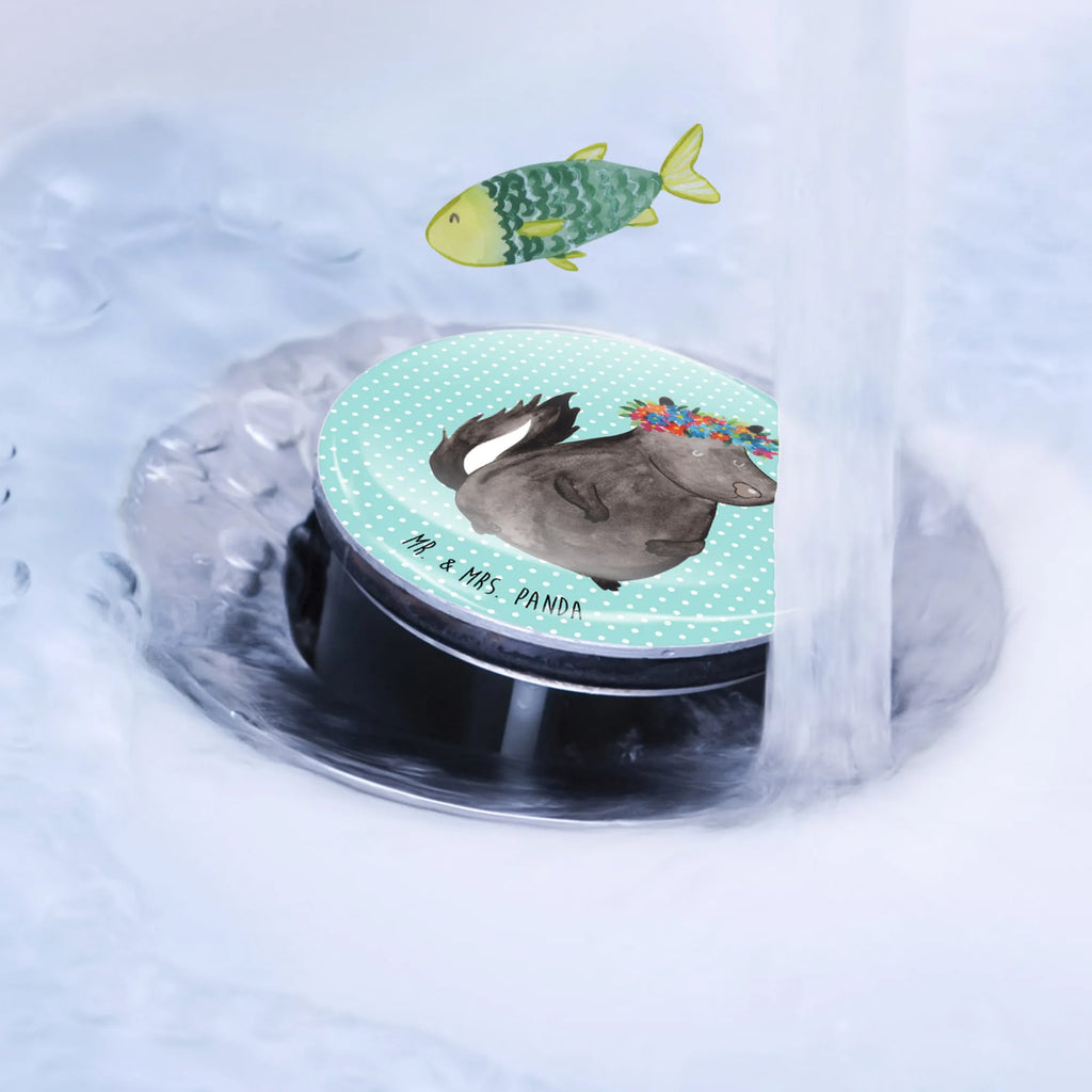 Sink plug skunk Girl Stöpsel, Waschbecken Stopfen, Waschbecken, Abflussstöpsel, Ablaufgarnitur, Stinktier, Skunk, Raubtier, Namaste, Wildtier, Yoga, Stinki, Stinker