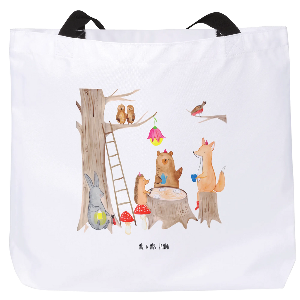 Shopper forest animals picnic handle bag, beach bag, carrier bag, shopper, shopping bag, bag, large, XXL, woman, small animals, cute, funny, cute animal motives, hand drawn, small world, funny sayings, good mood, happy, gifts, gift ideas, special gifts, animal lover, card, hare, forest animals, fox, mouse, squirrel, forest, picnic, hedgehog