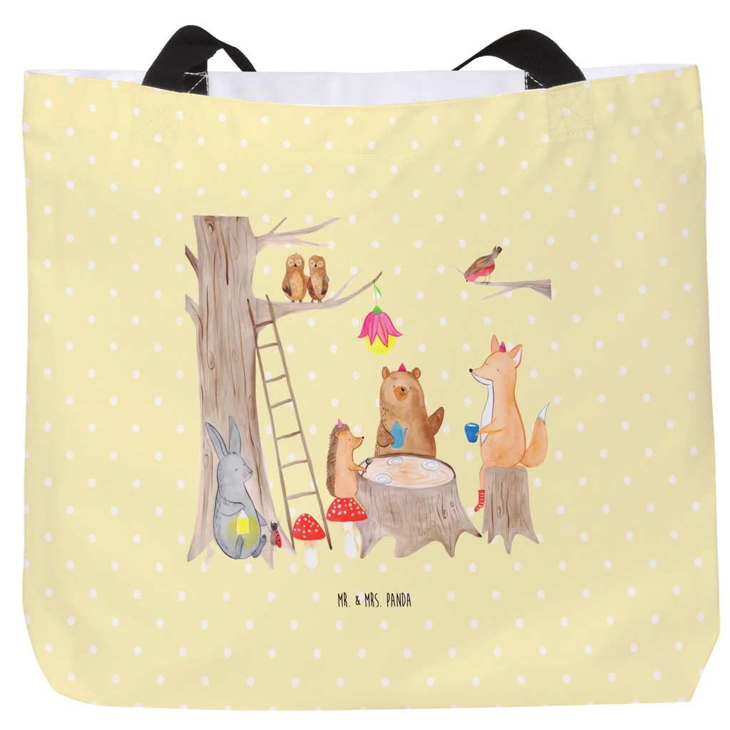 Shopper forest animals picnic handle bag, beach bag, carrier bag, shopper, shopping bag, bag, large, XXL, woman, small animals, cute, funny, cute animal motives, hand drawn, small world, funny sayings, good mood, happy, gifts, gift ideas, special gifts, animal lover, card, hare, forest animals, fox, mouse, squirrel, forest, picnic, hedgehog