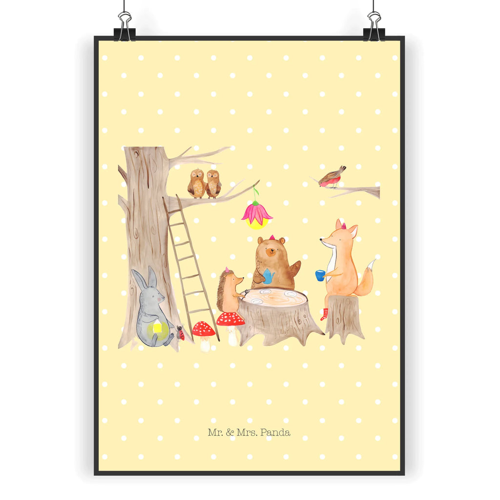 Poster forest animals picnic Wandbild, Wandposter, wandkunst, Designposter, Wandschmuck, wanddeko, Kunstdruck, Wanddeko Bild, Posterdruck, Mr. & Mrs. Panda Poster, kunstdruck poster, drucke, Plakat, Poster, grafikposter, Bild für Wand, Wanddekoration, kunst für die wand, kunstposter, Bild, Deko Bild, wanddruck, Tiermotive, Gute Laune, Lustige Sprüche, Tiere, Fuchs, Eichhörnchen, Hase, Wald, Waldtiere, Picknick, Igel, Maus