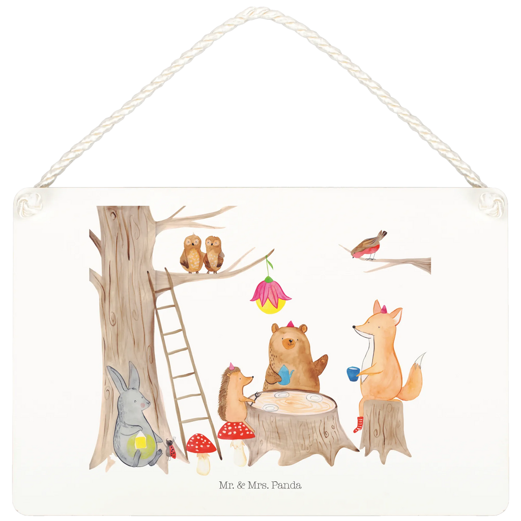 Decorative sign forest animals picnic small animals, cute, funny, cute animal motives, hand drawn, small world, funny sayings, good mood, happy, gifts, gift ideas, special gifts, animal lover, card, forest, forest animals, squirrel, hedgehog, picnic, fox, hare, mouse