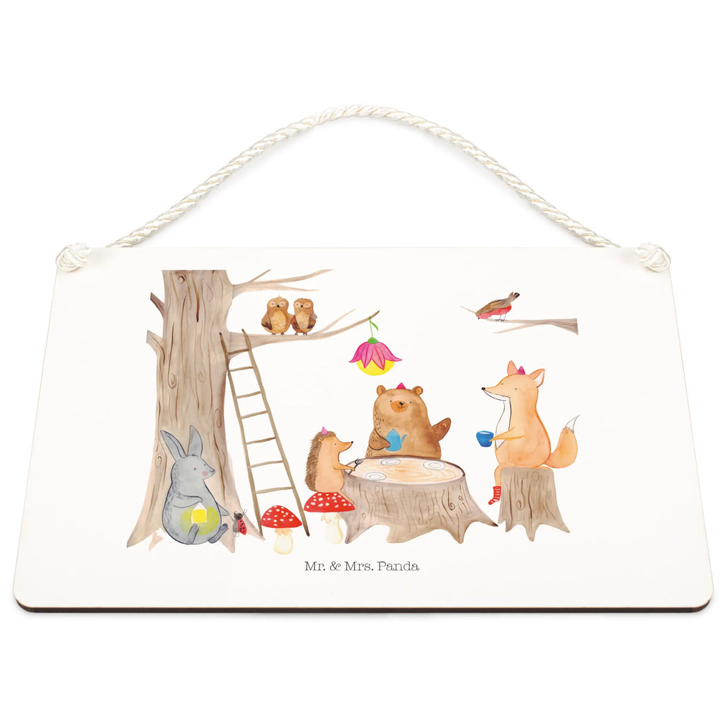 Decorative sign forest animals picnic small animals, cute, funny, cute animal motives, hand drawn, small world, funny sayings, good mood, happy, gifts, gift ideas, special gifts, animal lover, card, forest, forest animals, squirrel, hedgehog, picnic, fox, hare, mouse