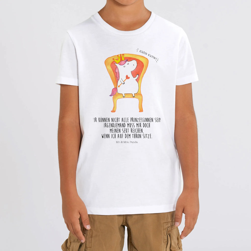 Organiczna koszulka dziecięca Jednorożec król Kinder T-Shirt Jungen, Kinder T-Shirt Mädchen, Kinder T-Shirt, Unicorn, Einhörner, Einhorn Deko, Einhorn, Kaiser, Prinzessin, Krone, König, Herrscher, Bundeskanzler, Präsident