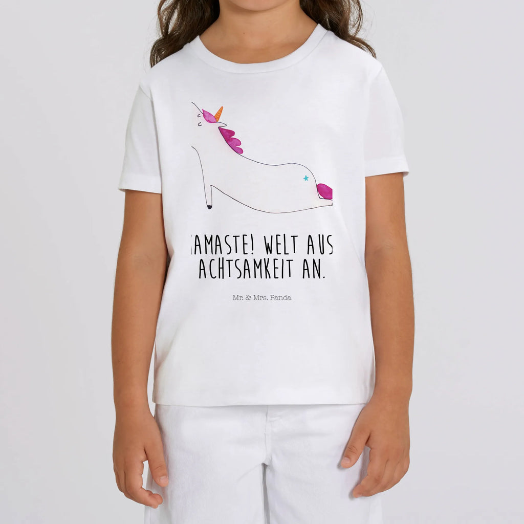 Organiczna koszulka dziecięca jednorożec joga Kinder T-Shirt Jungen, Kinder T-Shirt, Kinder T-Shirt Mädchen, Unicorn, Einhörner, Einhorn Deko, Einhorn, Süß, Achtsamkeit, Yogamatte, Entspannung, Namaste, Lustig, Joga, Sport, Witzig, Yoga