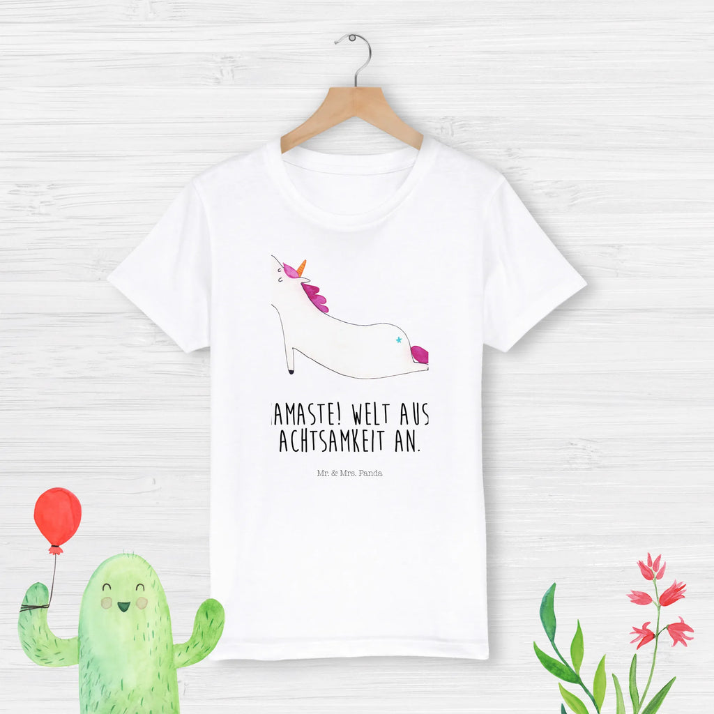 Organiczna koszulka dziecięca jednorożec joga Kinder T-Shirt Jungen, Kinder T-Shirt, Kinder T-Shirt Mädchen, Unicorn, Einhörner, Einhorn Deko, Einhorn, Süß, Achtsamkeit, Yogamatte, Entspannung, Namaste, Lustig, Joga, Sport, Witzig, Yoga