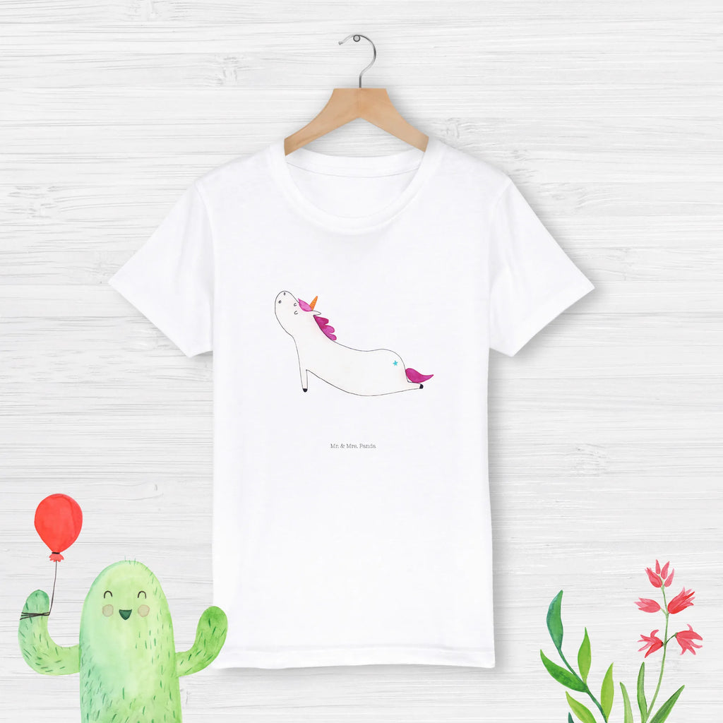 Organiczna koszulka dziecięca jednorożec joga Kinder T-Shirt Jungen, Kinder T-Shirt, Kinder T-Shirt Mädchen, Unicorn, Einhörner, Einhorn Deko, Einhorn, Süß, Achtsamkeit, Yogamatte, Entspannung, Namaste, Lustig, Joga, Sport, Witzig, Yoga