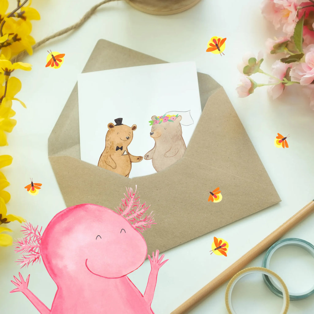 Kartka okolicznościowa Niedźwiedzie ślub Klappkarte, Grußkarte, Glückwunschkarte, Einladungskarte, Karte, Geburtstagskarte, Hochzeitskarte, Ansichtskarten, Hochzeit, Hochzeitsgeschenk, Ehe, Hochzeitsfeier, Trauung, Trauungsgeschenk, Verlobungsfeier, Verlobungsgeschenk, Hochzeitsgeschenkideen, Hochzeitsgeschenke für Brautpaar, Hochzeitstag, Geschenk zur Hochzeit